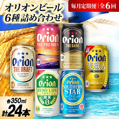 【毎月定期便】オリオンビール定番6種飲み比べ定期便全6回
