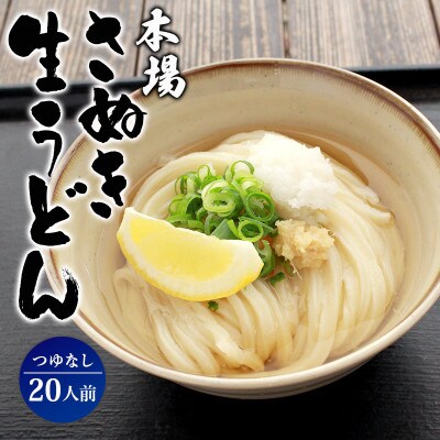 讃岐うどん 生うどん 20食 つゆなし うどん百名店選出 名店なかむら