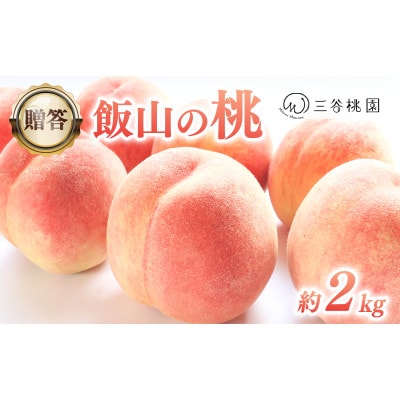 【6月下旬～7月下旬発送】 贈答用 飯山の桃 約2kg(5玉～7玉)