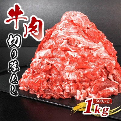 国産牛肉 切り落とし 約1kg (500g×2パック) 香川県丸亀市
