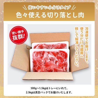 国産牛肉 切り落とし 約1kg (500g×2パック) 香川県丸亀市