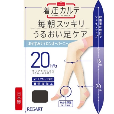 【メディックピエドシリーズ】おやすみナイロンオーバーニー Sサイズ ブラック