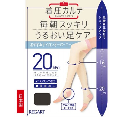 【メディックピエドシリーズ】おやすみナイロンオーバーニー Mサイズ ブラック