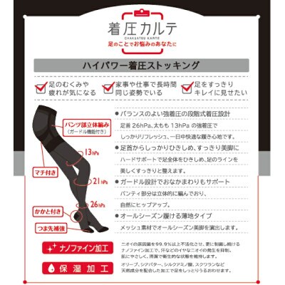 【メディックピエドシリーズ】ハイパワー着圧PS LL-3L(ベージュ)