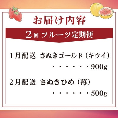 【発送月固定定期便】フルーツ定期便 Aコース(いちご  キウイ) 香川県 丸亀市全2回
