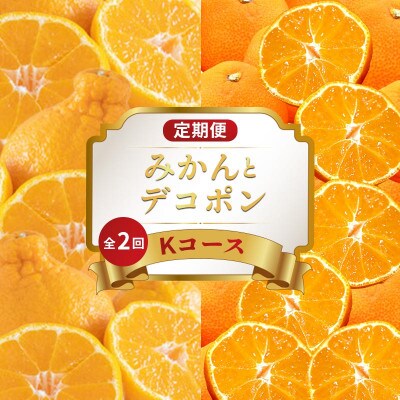 【発送月固定定期便】フルーツ定期便 Kコース(小原紅早生みかん デコポン)全2回