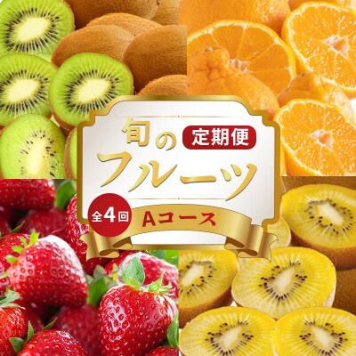 【発送月固定定期便】フルーツ定期便 Aコース(ゴールドキウイ 香緑キウイ デコポン いちご)全4回