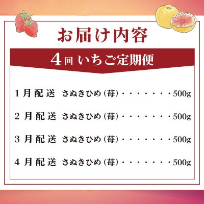 【発送月固定定期便】フルーツ定期便 Hコース さぬきひめ全4回