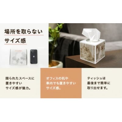 ティッシュペーパー 14箱 80W 場所をとらない キューブ型