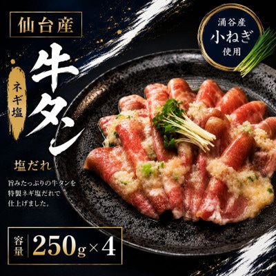 成型牛たんネギ塩味(涌谷産小ねぎ使用) 250g×4