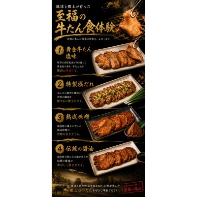 黄金牛たん4種食べ比べ 250g×4P(各1P)