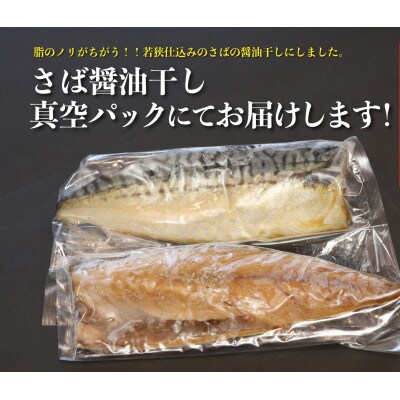 さば醤油干し 200g×6枚 計1.2kg 【福井県おおい町】若狭の海産物を毎日の食卓や贈り物に