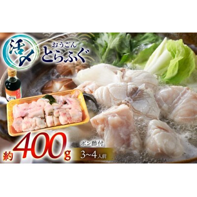 活〆 おうごんとらふぐ 鍋セット 約400g [松永水産]