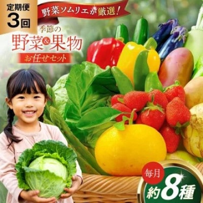 【毎月定期便】長崎県平戸市産!安心の地元野菜と果物のお任せセット全3回