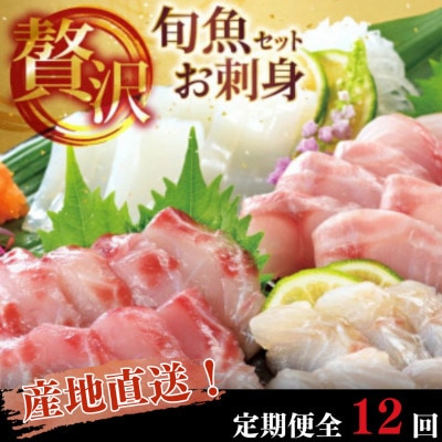 【毎月定期便】新鮮!旬魚のお刺身セット　約240g(約60g×4p)全12回