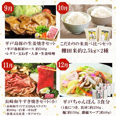 【発送月固定定期便】うまか定期便【山】～ひらど新鮮市場～全12回