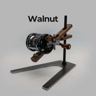 リールスタンド　TYPE-2【アイアンベースタイプ】【ブラックウォールナット】