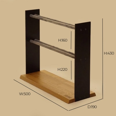 リールラック アイアン 6～8台用【ヴィンテージカラー】～UROKO　DESIGN～
