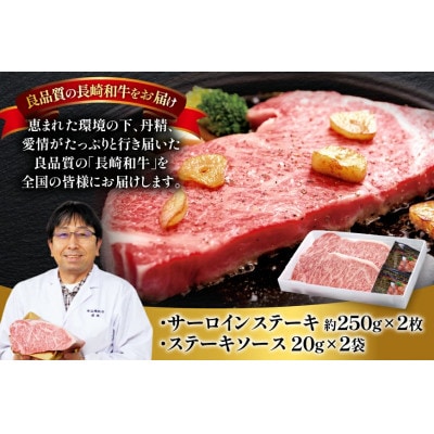 長崎和牛サーロインステーキ約500g(250g×2枚)