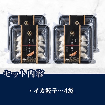 【毎月定期便】【風味豊かな究極の】イカ餃子 8個入り×4パック全12回
