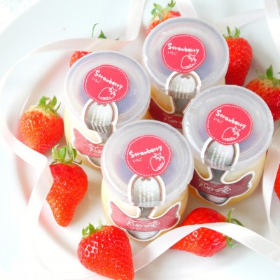 【毎月定期便】平戸島育ちの苺のストロベリーチーズプリン 6個セット全6回