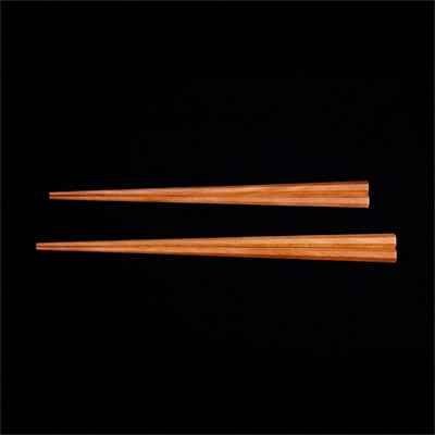 箸～KIWAMI～ペア2膳 八角箸(斧折樺《古木》:24cm&21.5cm)【アートフォルム】