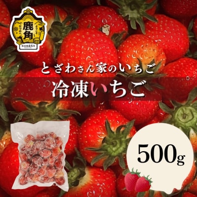 鹿角産 冷凍 いちご 500g×1袋【とざわさん家のいちご】