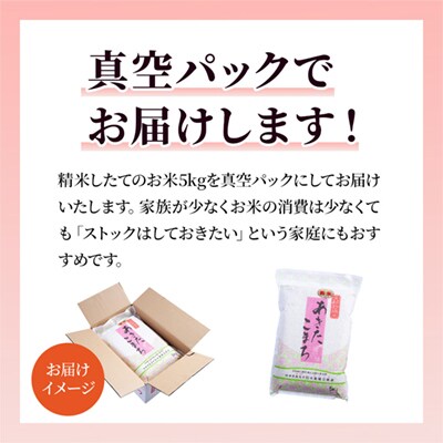 【定期便】R7年産 あきたこまち 精米5kg×3ヶ月【大里恒三商店】