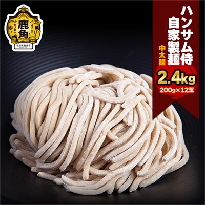ハンサム麺 中太麺 400g×6袋【ハンサム侍】