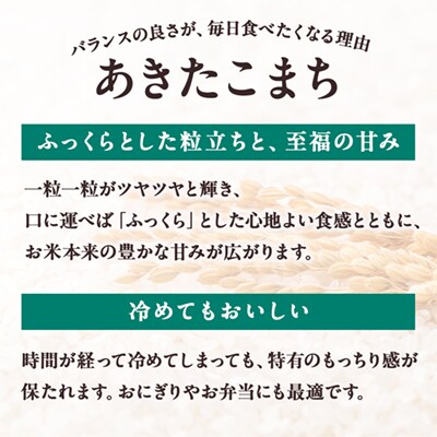 【定期便】あきたこまち 白米 15kg×3カ月【トライズ】