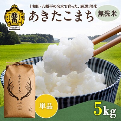 あきたこまち 無洗米 5kg【トライズ】