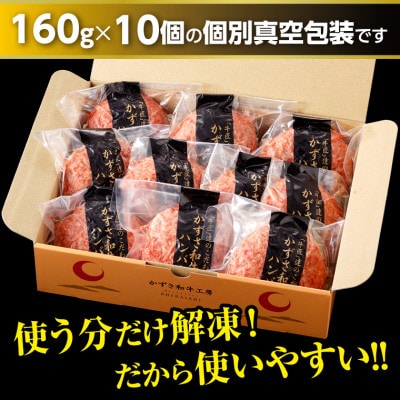 千葉県産ブランド牛「かずさ和牛」ハンバーグ(生)10個セット【KWH-10】