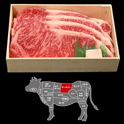 富津市産「かずさ和牛」サーロインステーキ肉 200g×4枚(800g)【KR-4】　F-31z