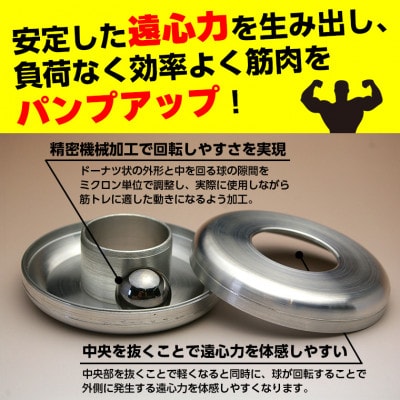 【筋トレ器具】くるくるパンプアップ　女性用カラー2個【カラー:ゴールド】 AI-12goz