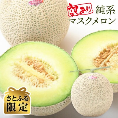 【さとふる限定】【訳あり】純系マスクメロン1玉　E-24