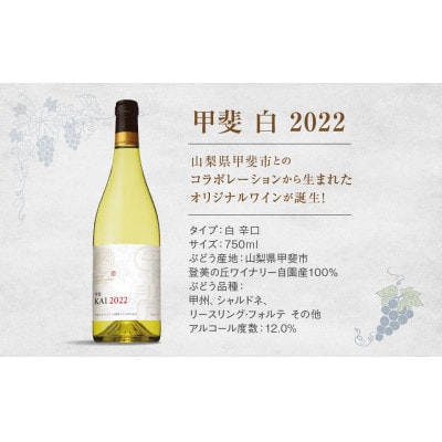 サントリー登美の丘ワイナリー 甲斐オリジナルワインセット(赤&白) 各750ml