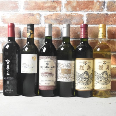 甲斐市産赤白ワイン飲み比べ 6本セット(赤×3本、白×3本)Presents by Katerial