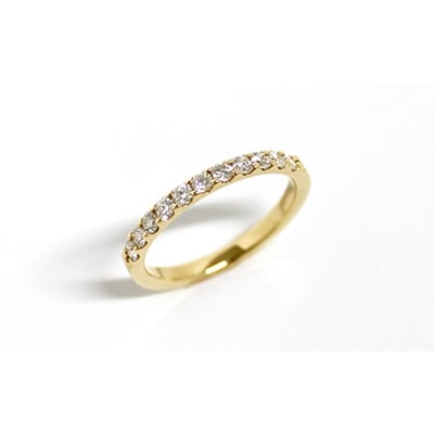 「一生もの」　ダイヤハーフエタニティリング K18　0.36ct(G.VS)