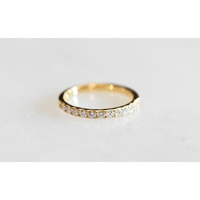 「一生もの」　ダイヤハーフエタニティリング K18　0.36ct(G.VS)