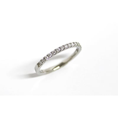 「一生もの」　ダイヤハーフエタニティリング　プラチナ950　0.21ct(H.SI)