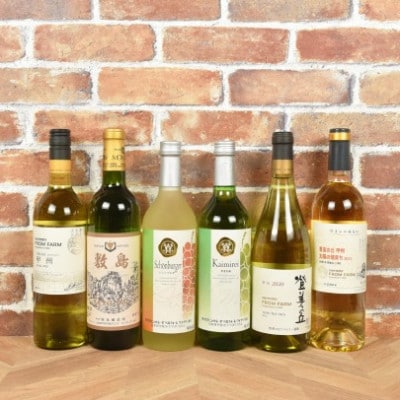 甲斐市産ワイン　白飲み比べ6本セット　AD-256