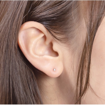 AQ-261 K10 ラボグロウン ダイヤモンド ピアス スタッド 極小粒