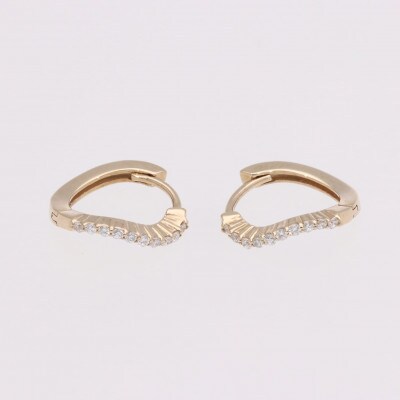 AQ-257 K10 ラボグロウン ダイヤモンド ピアス フープ