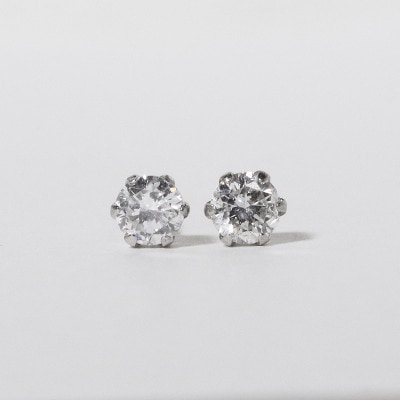 プラチナ　一粒天然ダイヤモンドスタッドピアス　0.20ct【BQ-112】