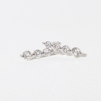 プラチナ　0.32ct　4連ダイヤモンドピアス【BQ-15】