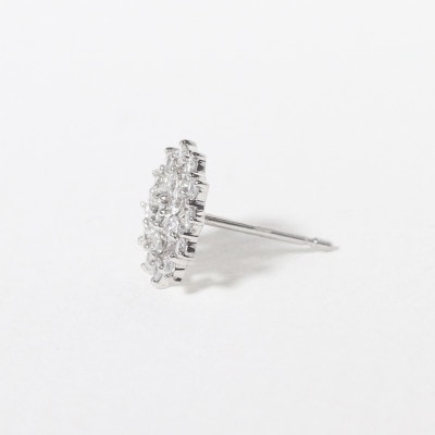 プラチナ　0.40ct　フラワーダイヤモンドピアス【BQ-71】