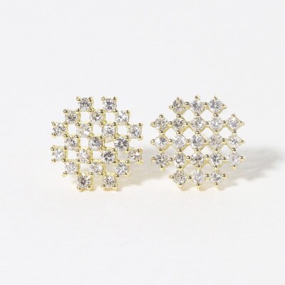 K18　0.28ct　シンメトリー　ダイヤモンドピアス【BQ-75】