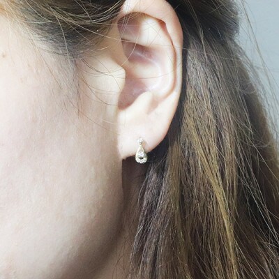 K18　0.20ct　雫ダイヤモンドピアス【BQ-92】