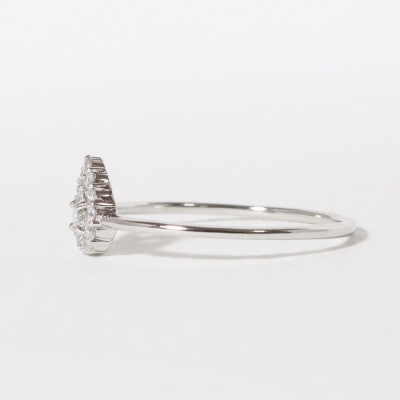 プラチナ　0.12ct　しずく　取り巻きダイヤモンドリング【BQ-76】#13