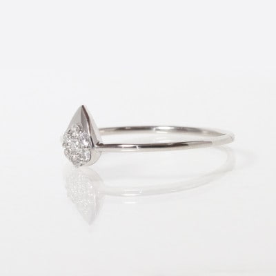 プラチナ　0.08ct　しずくダイヤモンドリング【BQ-78】#13